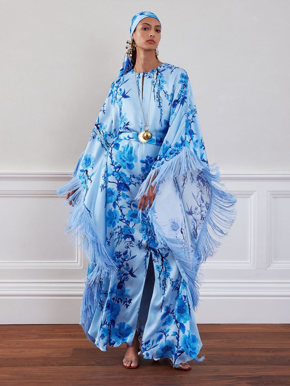 Borgo De Nor fringe kaftan dress